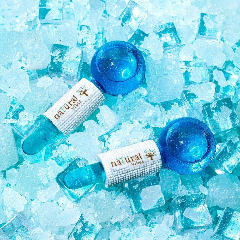 Ice Globes Facial Tool with FREE Gold Beauty Elixir Oil & Vitamin C Serum – Face Oil by Natural Vibes available on Brown Living™. . SKU: 063 - 11075 - NV_ice_globes_oil_serum. Img 2.