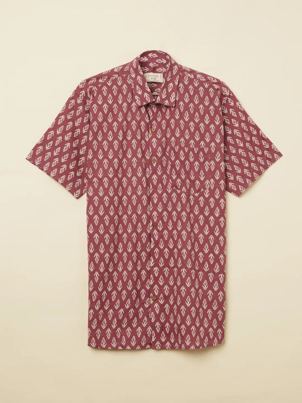 Buy Ikat Printed Cotton Shirt | Shop Verified Sustainable Men Shirt on Brown Living™