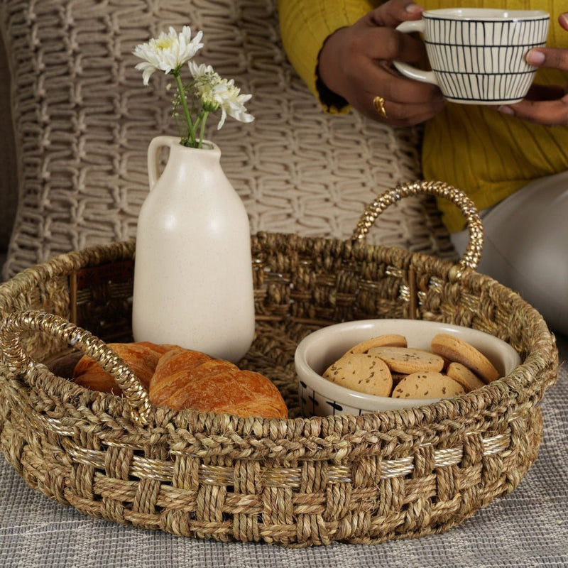 Buy Inayat Gold Brunch Tray | Shop Verified Sustainable Trays & Platters on Brown Living™