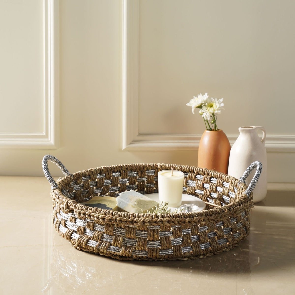 Inayat Silver Brunch Tray | Verified Sustainable by Brown Living™