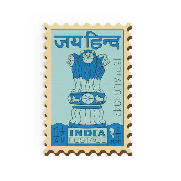 Buy Indian Postcard Hand Painted Wooden Pin | Shop Verified Sustainable Products on Brown Living
