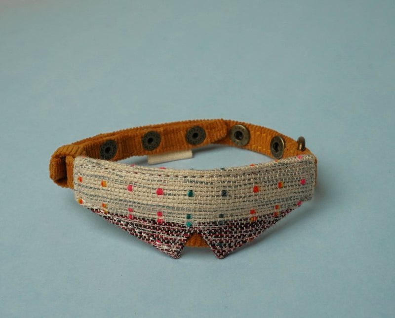 Buy IndieGood Handloom Collar For Cats/Puppies - Beach Brown | Shop Verified Sustainable Products on Brown Living