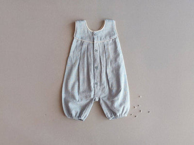 Indigene Vintage Jumpsuit - Blue – Kids Rompers on Brown Living™. SKU: 067 - 03616 - C1BDRIC0B06TB. Img 1.