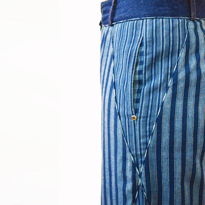 Indigo Handloom Culottes – Womens Pants by Sonica Sarna available on Brown Living™. XS . SKU: 274 - 14238 - SSD - 149. Img 2.
