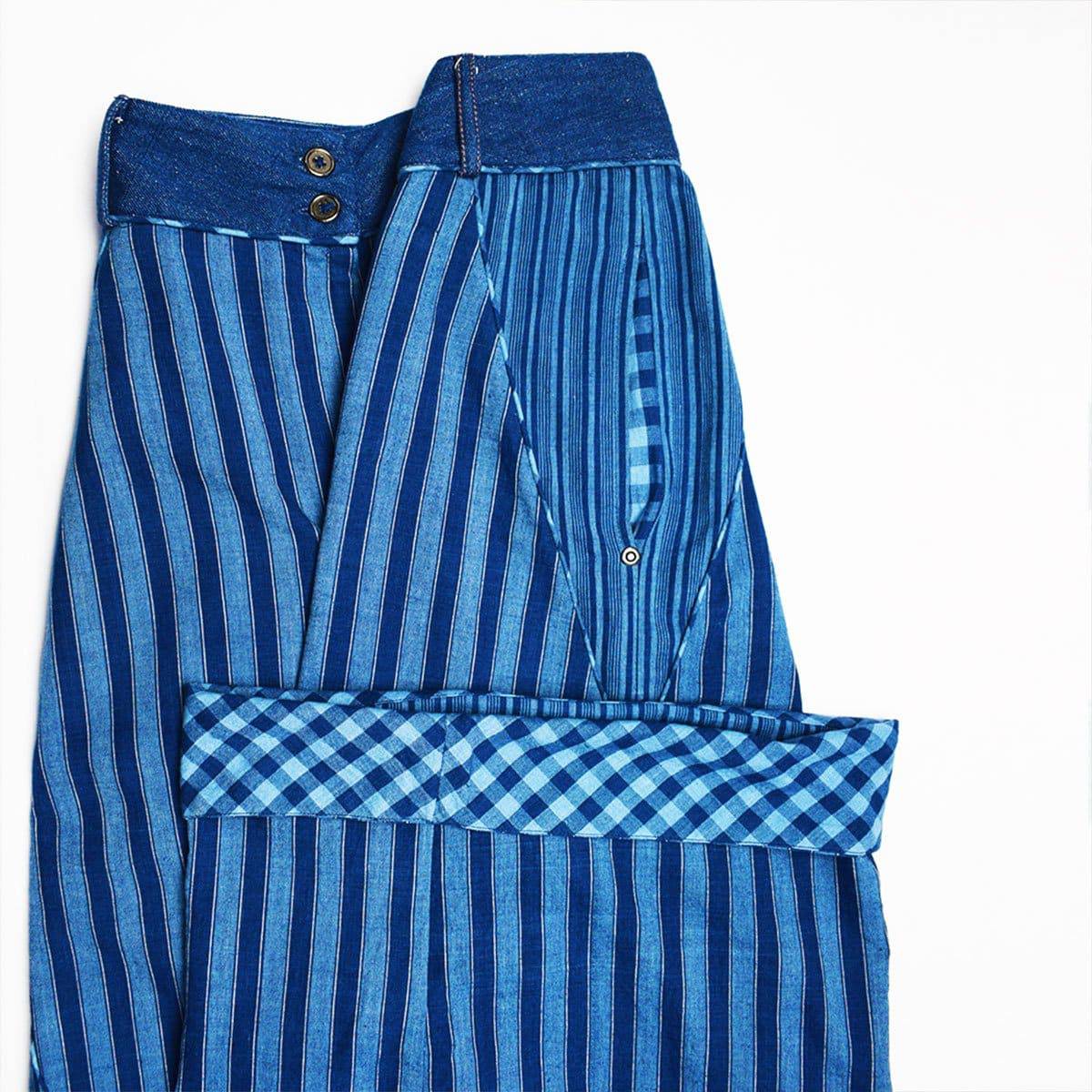 Indigo Handloom Culottes – Womens Pants by Sonica Sarna available on Brown Living™. XS . SKU: 274 - 14238 - SSD - 149. Img 3.