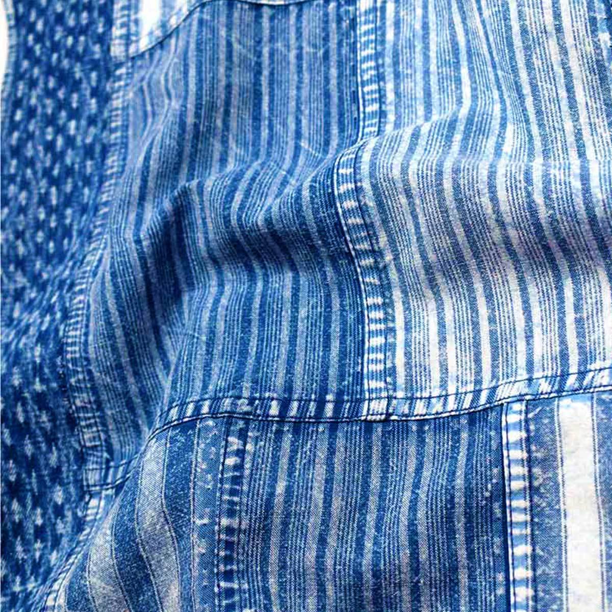 Indigo Handloom Patchwork Top – Womens Top by Sonica Sarna available on Brown Living™. XS . SKU: 274 - 14216 - SSD - 146. Img 3.