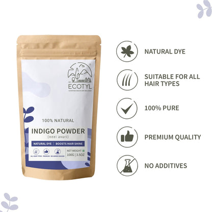 Indigo Powder - 100g | Neel Avuri Natural Hair Dye | Hair Conditioning | Verified Sustainable by Brown Living™