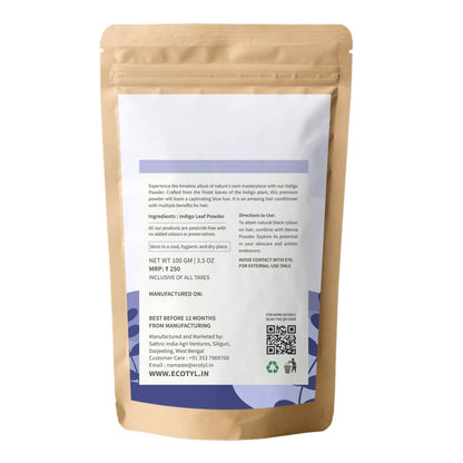 Indigo Powder - 100g | Neel Avuri Natural Hair Dye | Hair Conditioning | Verified Sustainable by Brown Living™