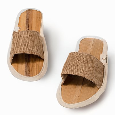 Indoor Slippers – Banana Economy | Open Toe Sliders | Verified Sustainable by Brown Living™