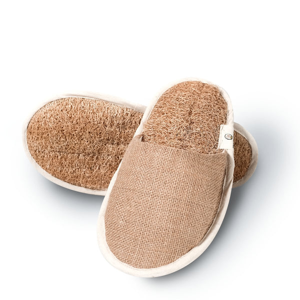 Buy Indoor slippers – Banana Loofah Closed Toe Slidders | Shop Verified Sustainable Products on Brown Living