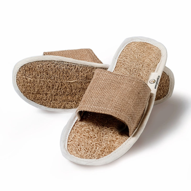 Buy Indoor slippers – Banana Loofah Open Toe Slidder | Shop Verified Sustainable Products on Brown Living