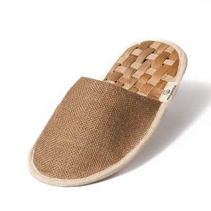 Indoor slippers - Banana Waffle | Closed Toe Slidders | Verified Sustainable by Brown Living™