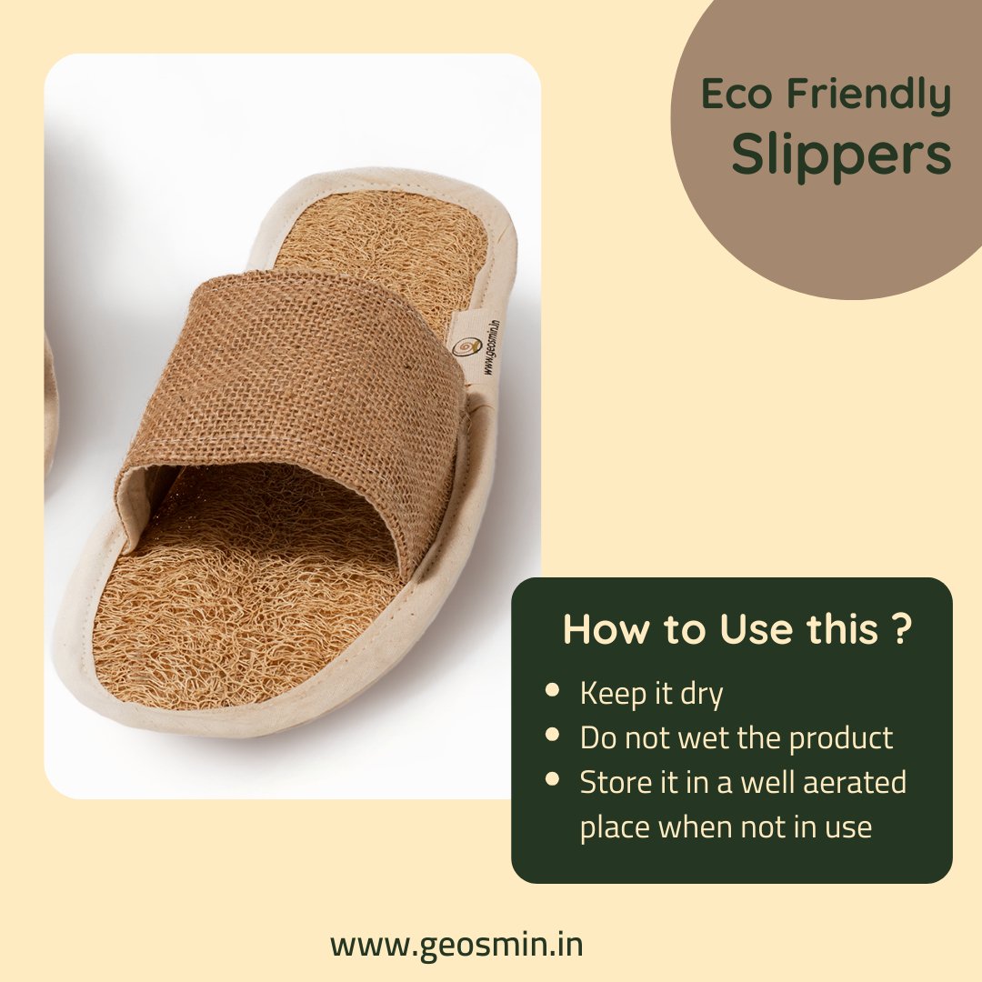 Indoor slippers – Loofah | Open Toe Slidders | Verified Sustainable by Brown Living™