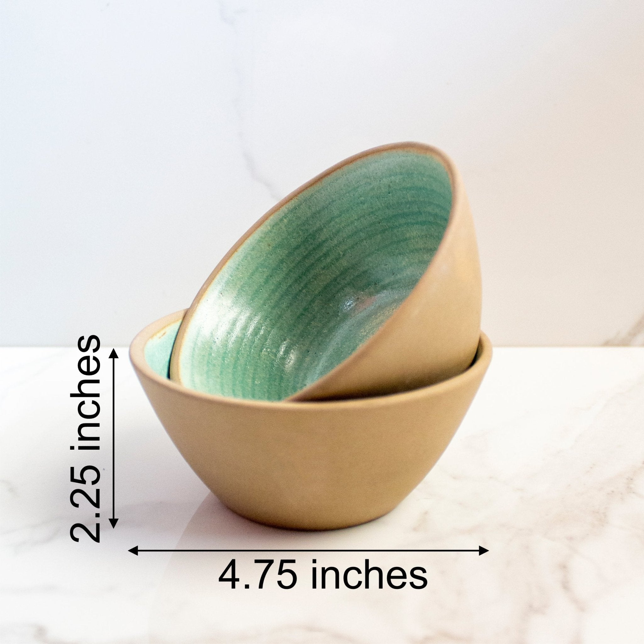 Inside Out Ceramic Soup Bowls ( Set of 2) | Verified Sustainable by Brown Living™