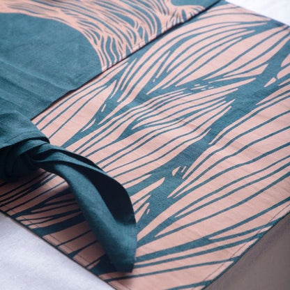 Iraja Table Linen Set | Pure Hemp | Sustainable Table Runner | Verified Sustainable by Brown Living™