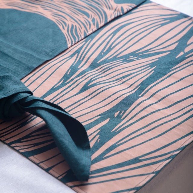 Iraja Table Linen Set | Pure Hemp | Sustainable Table Runner | Verified Sustainable by Brown Living™