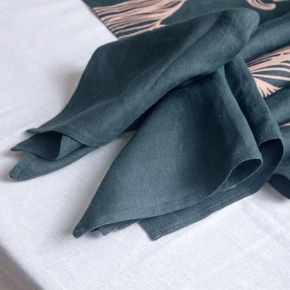 Iraja Table Linen Set | Pure Hemp | Sustainable Table Runner | Verified Sustainable by Brown Living™