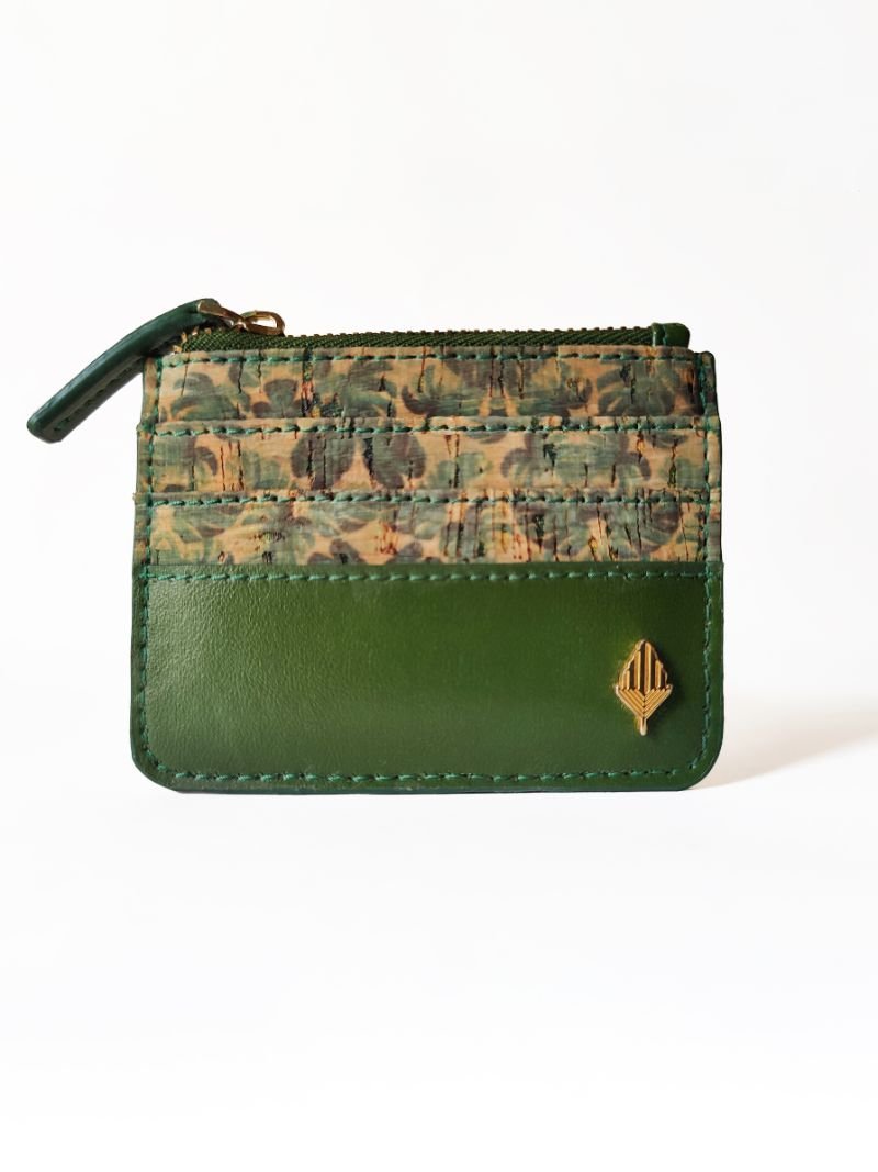 Buy Iris- Cactus Leather & Cork Cardholder (Green) | Shop Verified Sustainable Products on Brown Living
