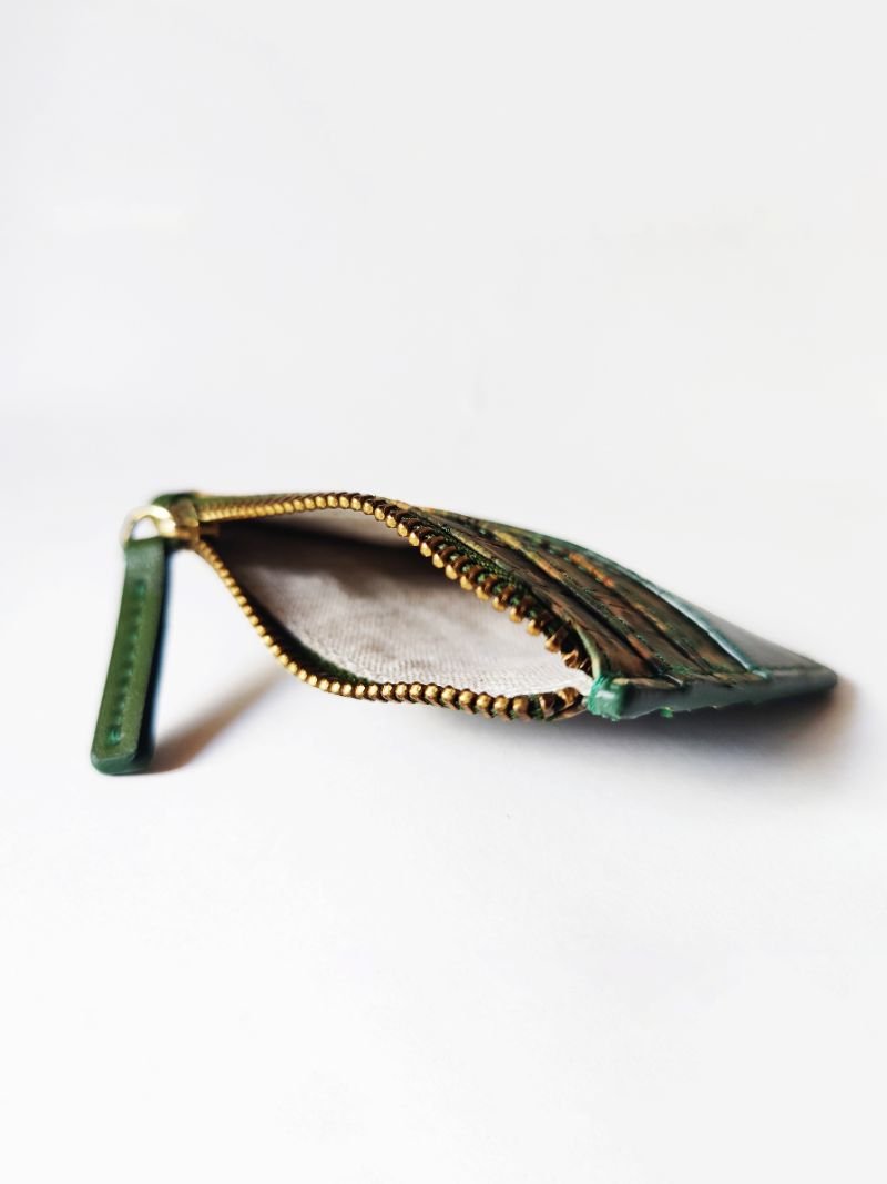 Buy Iris- Cactus Leather & Cork Cardholder (Green) | Shop Verified Sustainable Wallet on Brown Living™