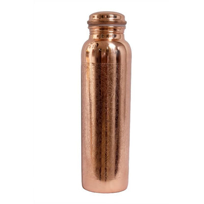 Itching Copper Bottle 1 Ltr | Copper Purity Guarantee Certificate | Free Cotton Bag | Verified Sustainable by Brown Living™