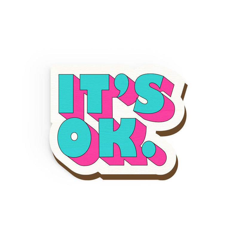 Buy Its Ok Hand Painted Wooden Pin | Shop Verified Sustainable Products on Brown Living