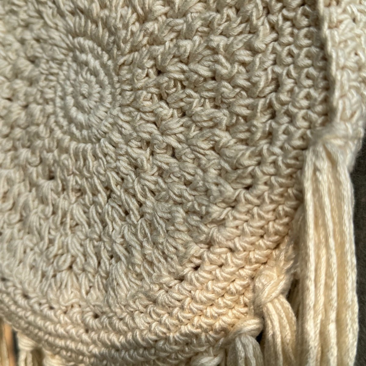 Ivory Boho Crochet Handmade Bag | Verified Sustainable by Brown Living™