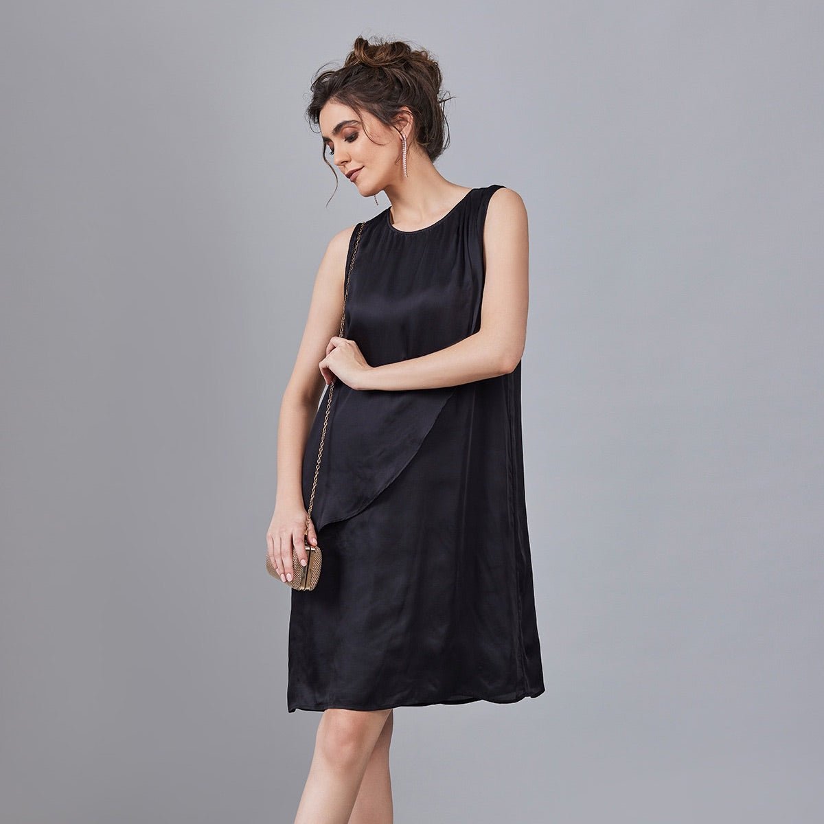 Izzie - Stylish Waterfall Drape Dress | Verified Sustainable by Brown Living™