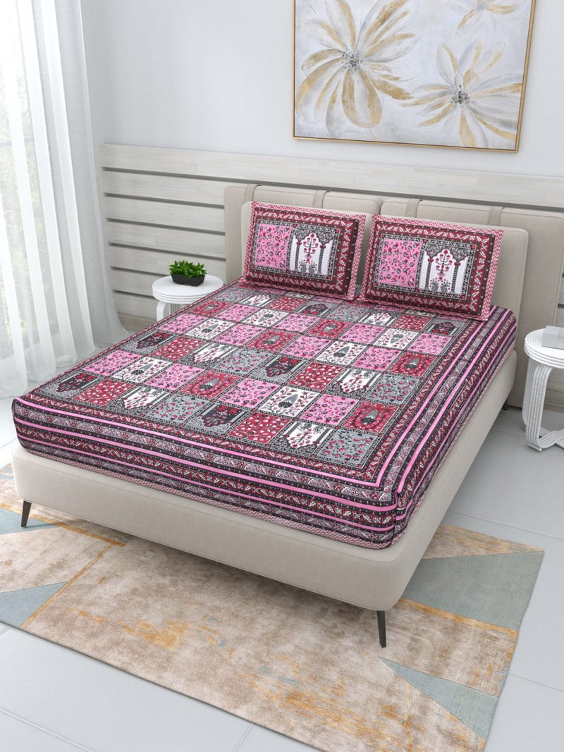 Buy Jaipuri Hand Printed Queen Size Cotton Yellow Bedding Set -612 | Shop Verified Sustainable Products on Brown Living