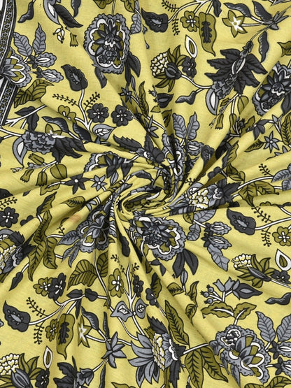 Jaipuri Hand Printed Queen Size Cotton Bedding Set - 636 | Verified Sustainable by Brown Living™