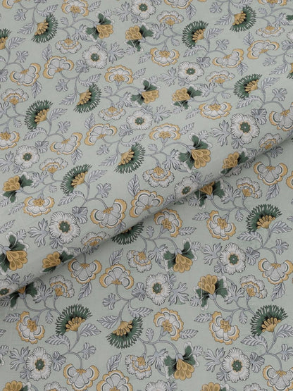 Jaipuri Print King Size Pure Cotton Bedsheet with Pillow Covers | Verified Sustainable by Brown Living™