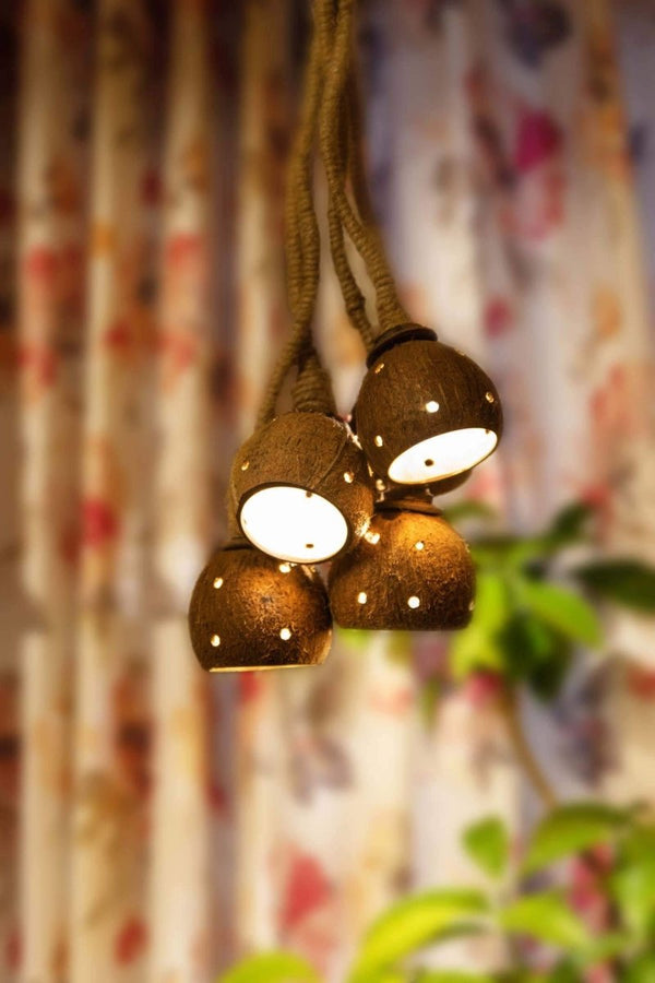Buy Jalaja Coconut Hanging Lights | Shop Verified Sustainable Lamps & Lighting on Brown Living™