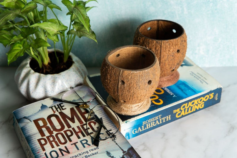 Buy JALAJA coconut votive holder | Shop Verified Sustainable Products on Brown Living