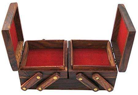 Handmade Jewelry Box for Women 8 x 4 x 3 Inches (Brown) | Verified Sustainable by Brown Living™