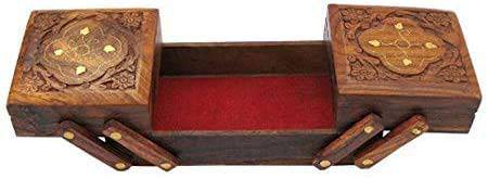 Handmade Jewelry Box for Women 8 x 4 x 3 Inches (Brown) | Verified Sustainable by Brown Living™