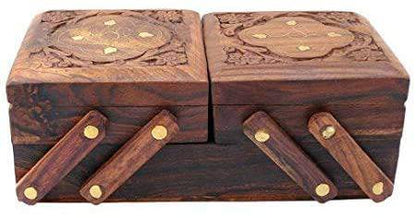 Handmade Jewelry Box for Women 8 x 4 x 3 Inches (Brown) | Verified Sustainable by Brown Living™