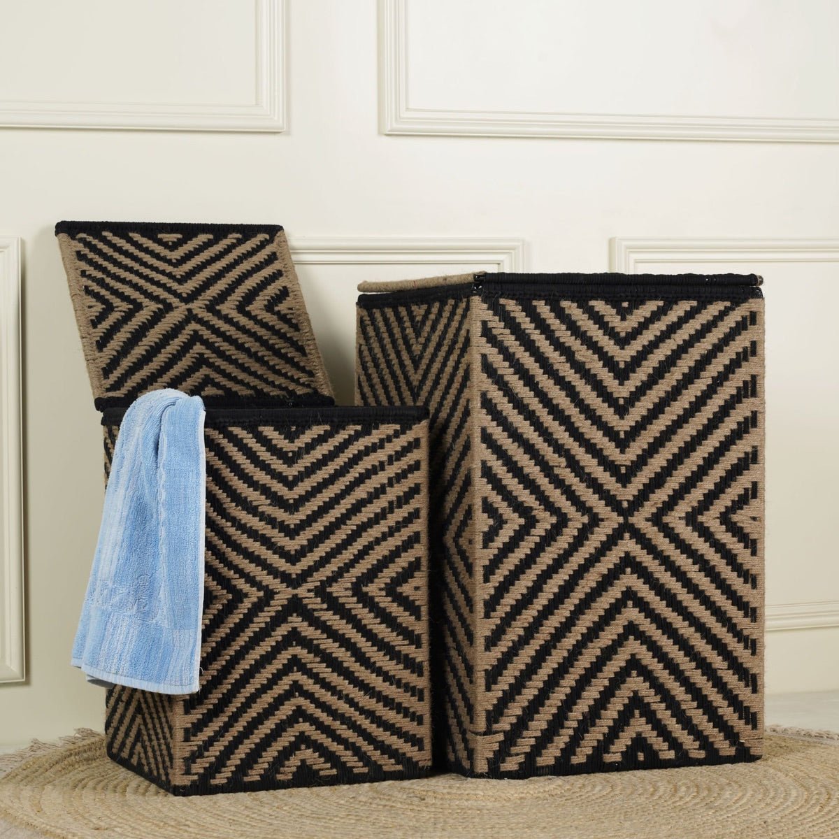 Jigsaw Macrame Laundry Basket | Verified Sustainable by Brown Living™