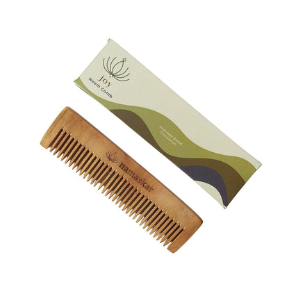 Joy - 100 % Compostable Neem Wooden Comb | 5 inch | Verified Sustainable by Brown Living™