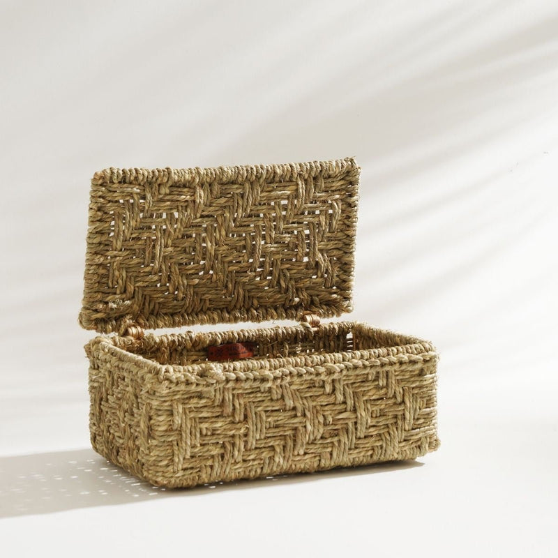 Buy June - Handcrafted Natural Storage Box | Shop Verified Sustainable Baskets & Boxes on Brown Living™