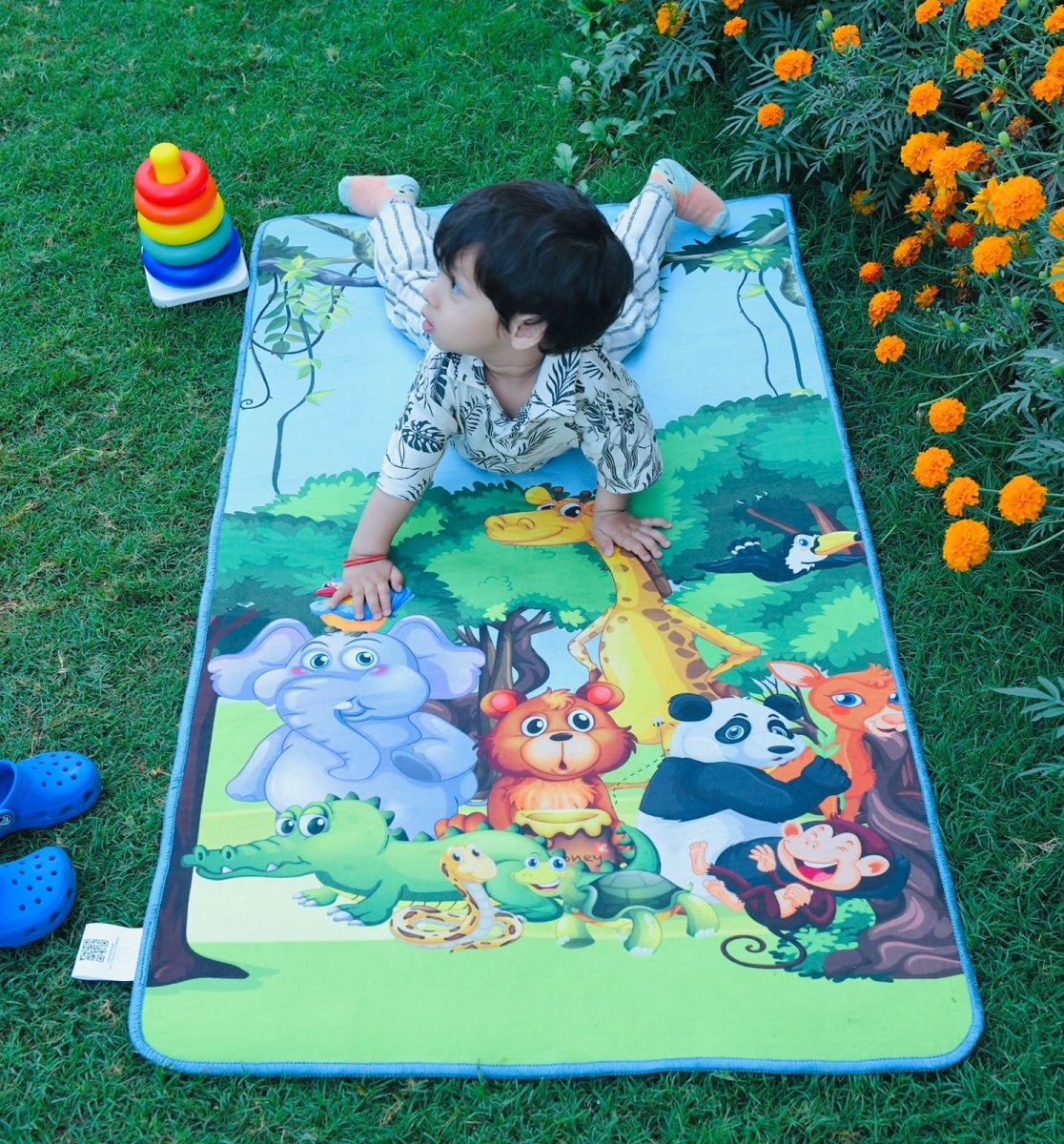 Jungle friends kids yoga mat | Verified Sustainable by Brown Living™