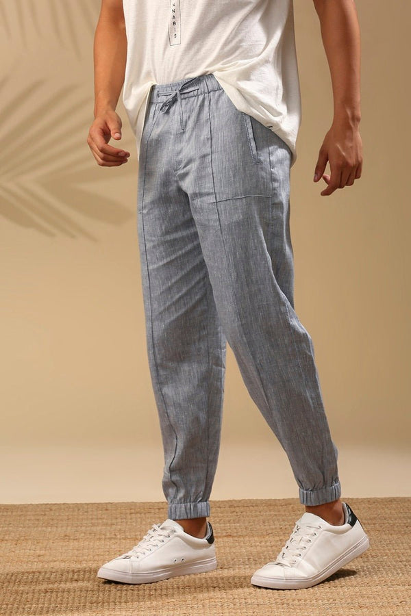 Buy Juniper Joggers - Blue Melange | Shop Verified Sustainable Mens Pants on Brown Living™