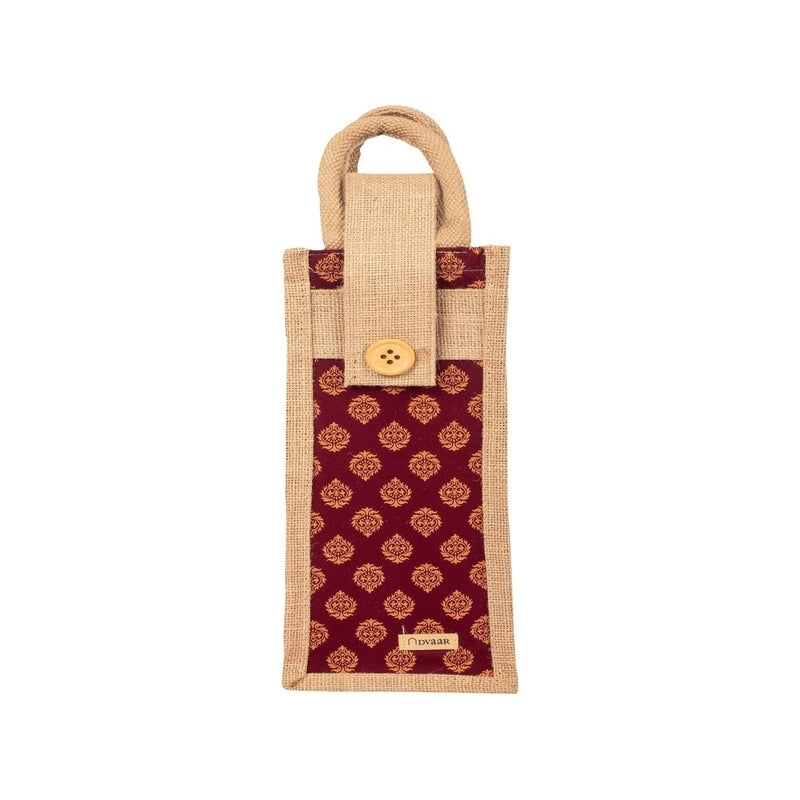 Buy Jute Bottle Bag Eco-Friendly Festive Colours Set Of 3 | Shop Verified Sustainable Reusable Bag on Brown Living™