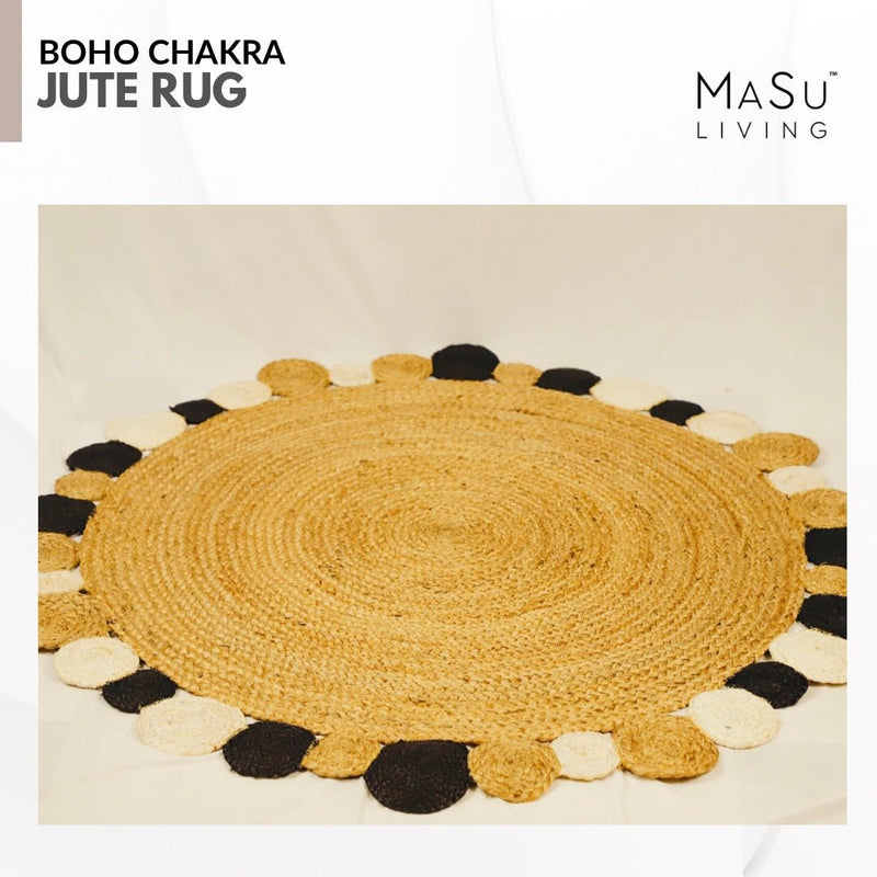 Buy Jute Chakra Boho Rug | Shop Verified Sustainable Products on Brown Living