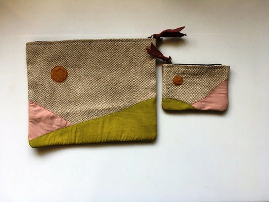 Jute Vanity Pouch (Set of 2) | Verified Sustainable by Brown Living™