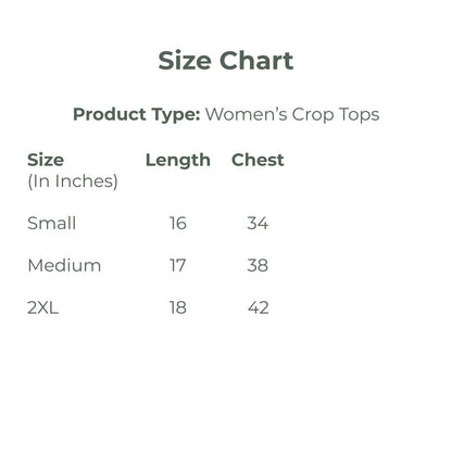 Kachra Crop Top | 100% Cotton Bio - Washed Fabric | Verified Sustainable by Brown Living™