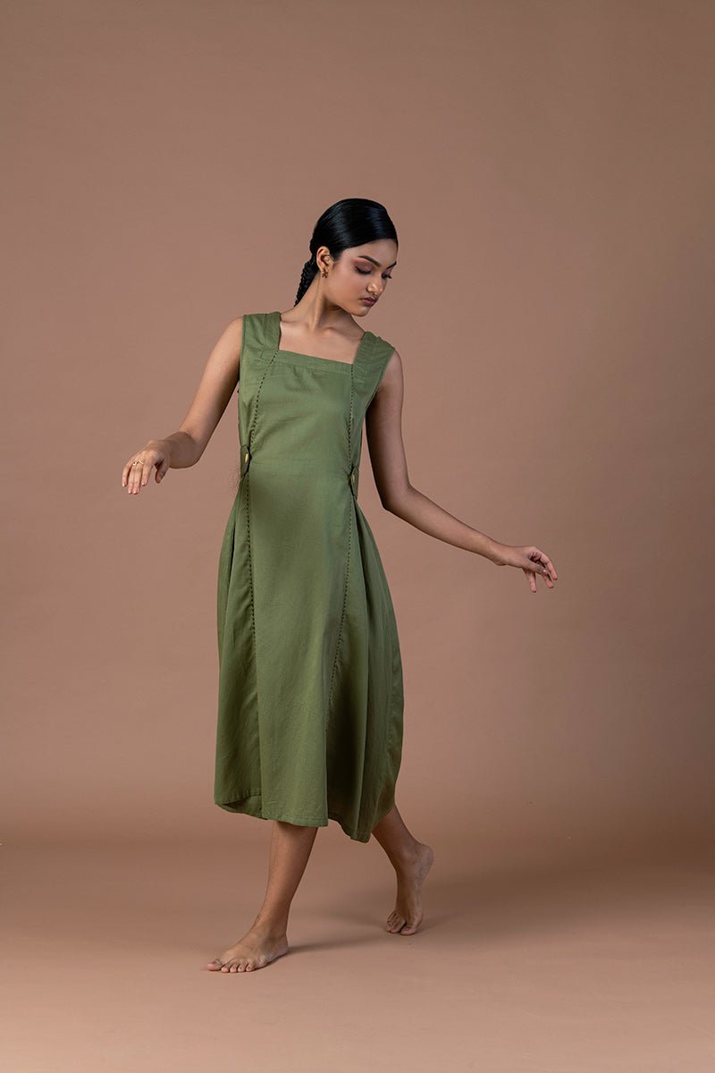 Buy Kai Organic Cotton Buttoned Up Dress | Shop Verified Sustainable Womens Dress on Brown Living™