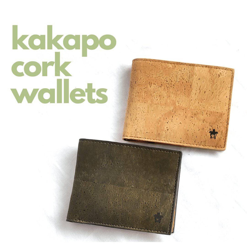 Buy Kakapo Cork Wallet - Unique Unisex Slim Wallet for Men and Women - Green | Shop Verified Sustainable Wallet on Brown Living™