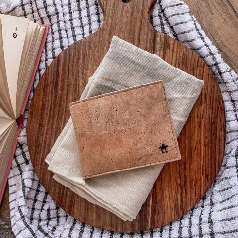 Buy Kakapo Cork Wallet - Unique Unisex Slim Wallet for Men and Women - Tan | Shop Verified Sustainable Products on Brown Living