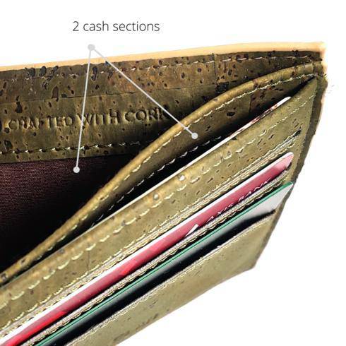 Kakapo Cork Wallet - Unique Unisex Slim Wallet for Men and Women - Tan | Verified Sustainable by Brown Living™