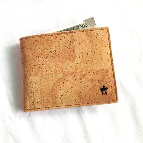 Buy Kakapo Cork Wallet - Unique Unisex Slim Wallet for Men and Women - Tan | Shop Verified Sustainable Wallet on Brown Living™