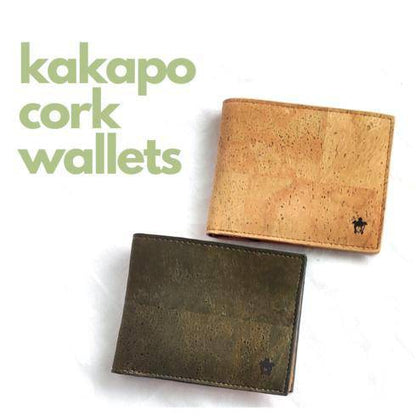 Kakapo Cork Wallet - Unique Unisex Slim Wallet for Men and Women - Tan | Verified Sustainable by Brown Living™